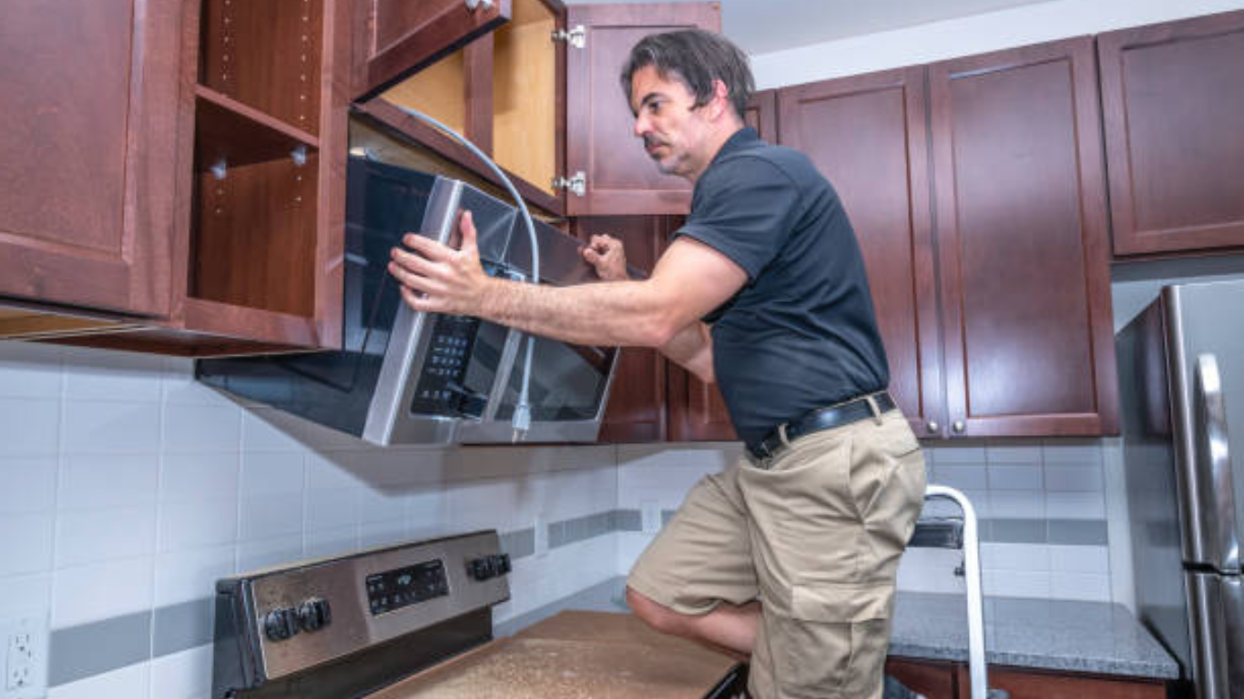 install an over-the-range microwave